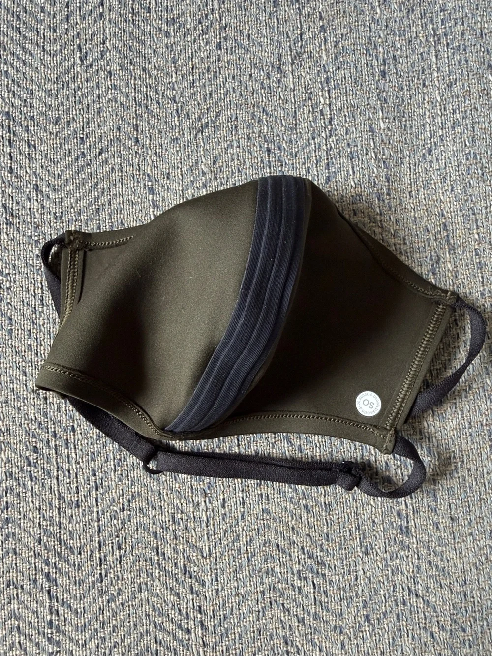 Lululemon Unisex Double Strap Ultralu Dark Green Olive Face Mask Size: OS